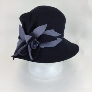 Designer multi fabric cut floral band trim hat